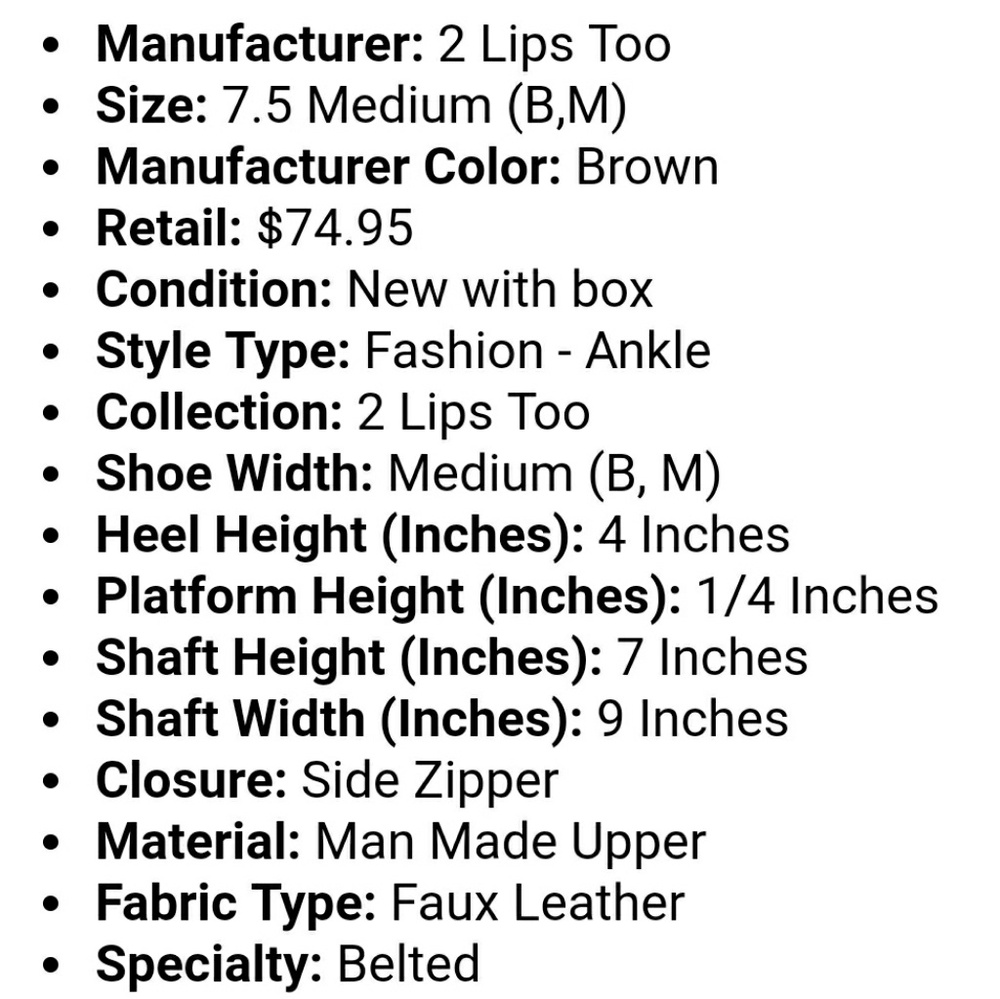 NIB👢2Lips Ankle booties 7.5 - Picture 2 of 5